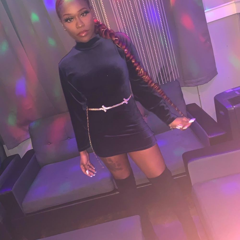 Custom Bodycon Velvet Dress